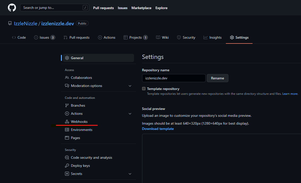 Github Webhook Setting Github Webhook Setting
